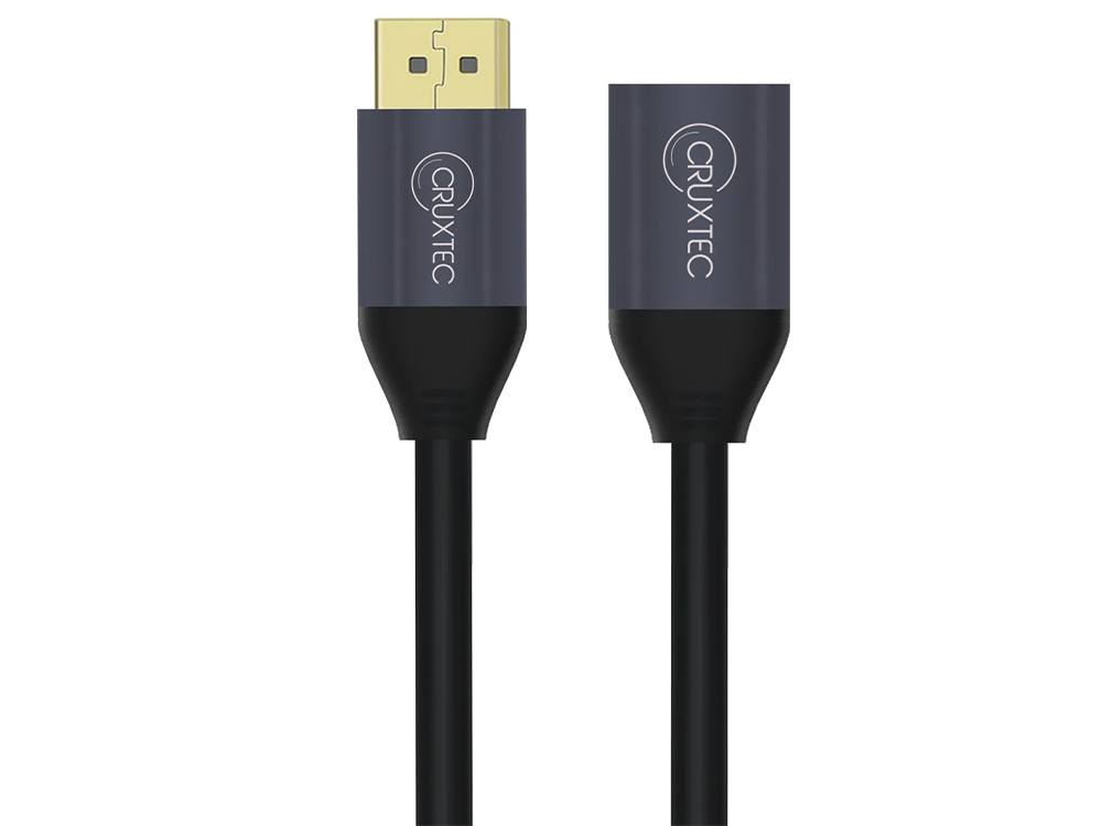 Cruxtec 50cm Displayport 1.4 Extension Cable Black Male to Female ...