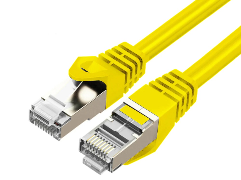 Cruxtec 30m CAT7 10GbE SF/FTP Triple Shielding Cable Yellow