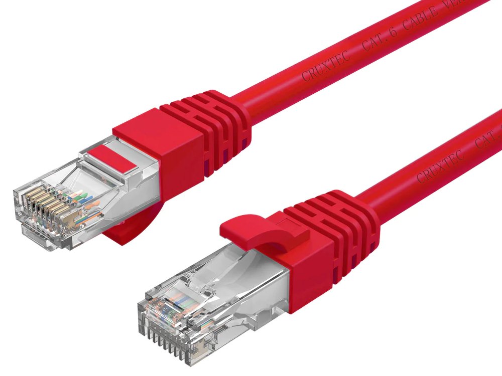 Cruxtec 3m CAT6 10GbE Red Cable Network Cables RC6030RD