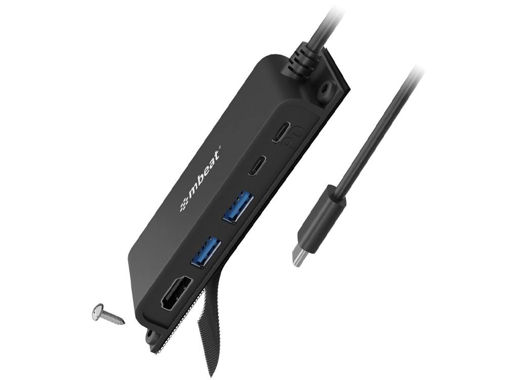 HUBE05 MOUNTABLE 5 PORT USB-C HUB MBEAT MB-HUB-E05
