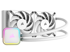 Corsair iCUE H100i RGB ELITE 240mm Liquid CPU Cooler White AIO