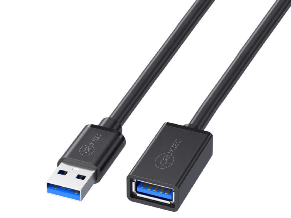 Cruxtec 1m USB-A Male to USB-A Female Extension Cable [ATAF-5G-1MBK]