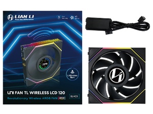 Lian Li Uni Fan TL120 LCD Wireless ARGB 120mm Fan - Black (1-Pack