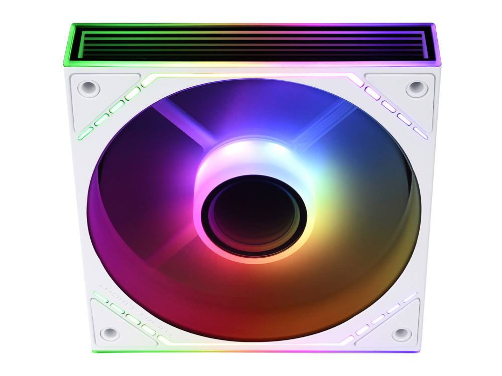 Thermalright TL-C12W-S V3 Ventilateur De Processeur ARGB 120 Mm Avec Vitesse De 1500 Tr/min, Blanc, Ventilateur Silencieux PWM 4 Broches Pour Roulement S-FDB, Avec Effet Miroir ARGB