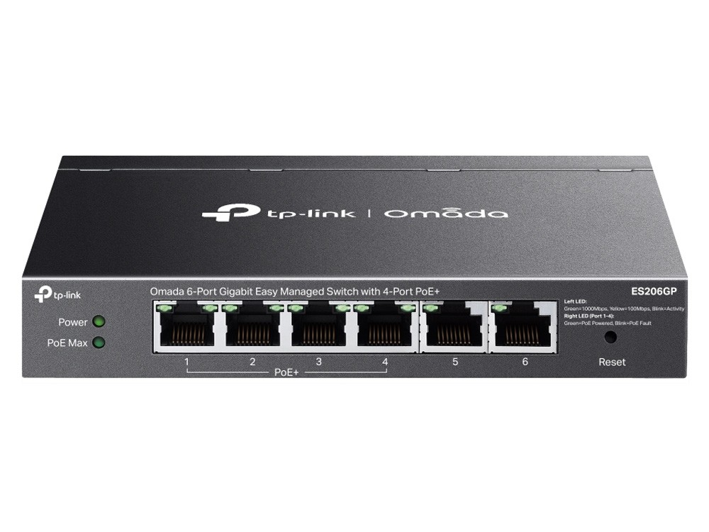 TP-Link ES206GP Omada 6-Port Gigabit Easy Managed Switch [ES206GP]