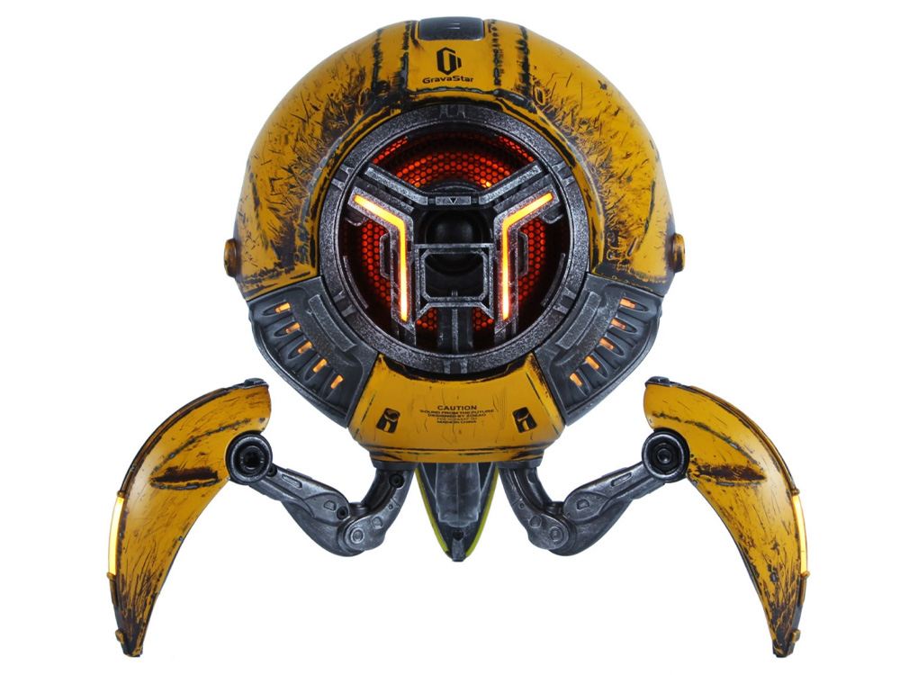 GravaStar Mars Pro RGB Bluetooth Speaker - War Damaged Yellow