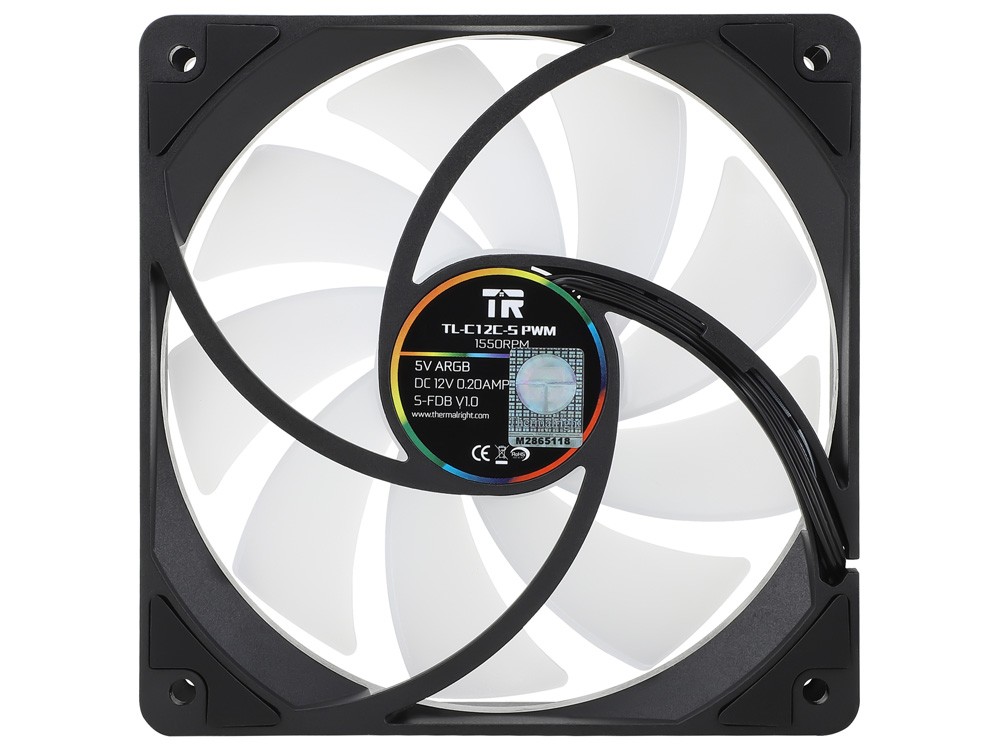 ThermalrightC12C-S 120mmファン PACK OF 5×2箱 Thermalright TL-C12C-S X5 ARGB 120mm Cooling Fan - Black (5-Pack