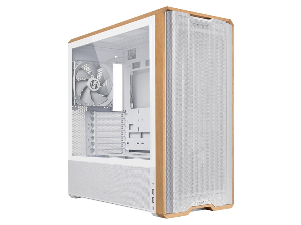 Lian Li Lancool 217 Wood Frame Mid-Tower Case - White [PC-LAN217W]