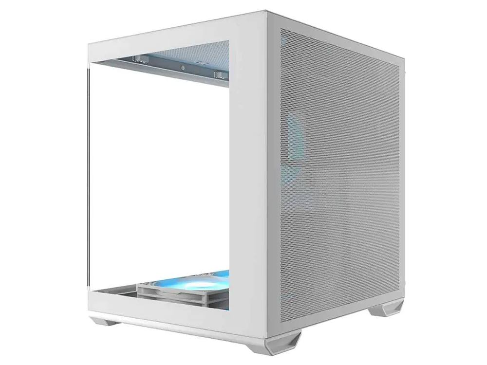 Okinos Mirage 4 ARGB Tempered Glass Side Panel Micro-ATX Case - White ...