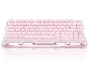 GravaStar Mercury K1 Wireless RGB Gaming Keyboard - Sakura Pink