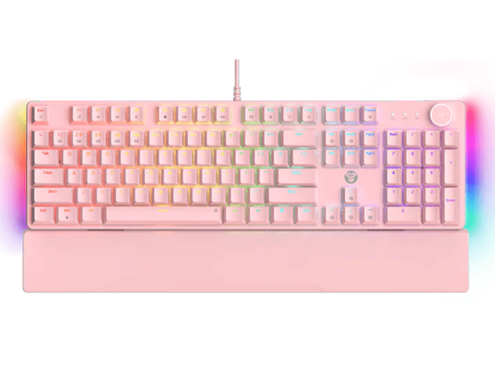 Fantech MAXPOWER II Wired RGB Hot-Swap Lemon Zest Switch Mechanical Keyboard - Pink