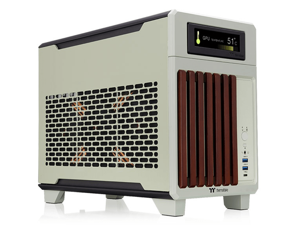 Thermaltake TR100 WS Mini ITX Tower Case - Matcha Green