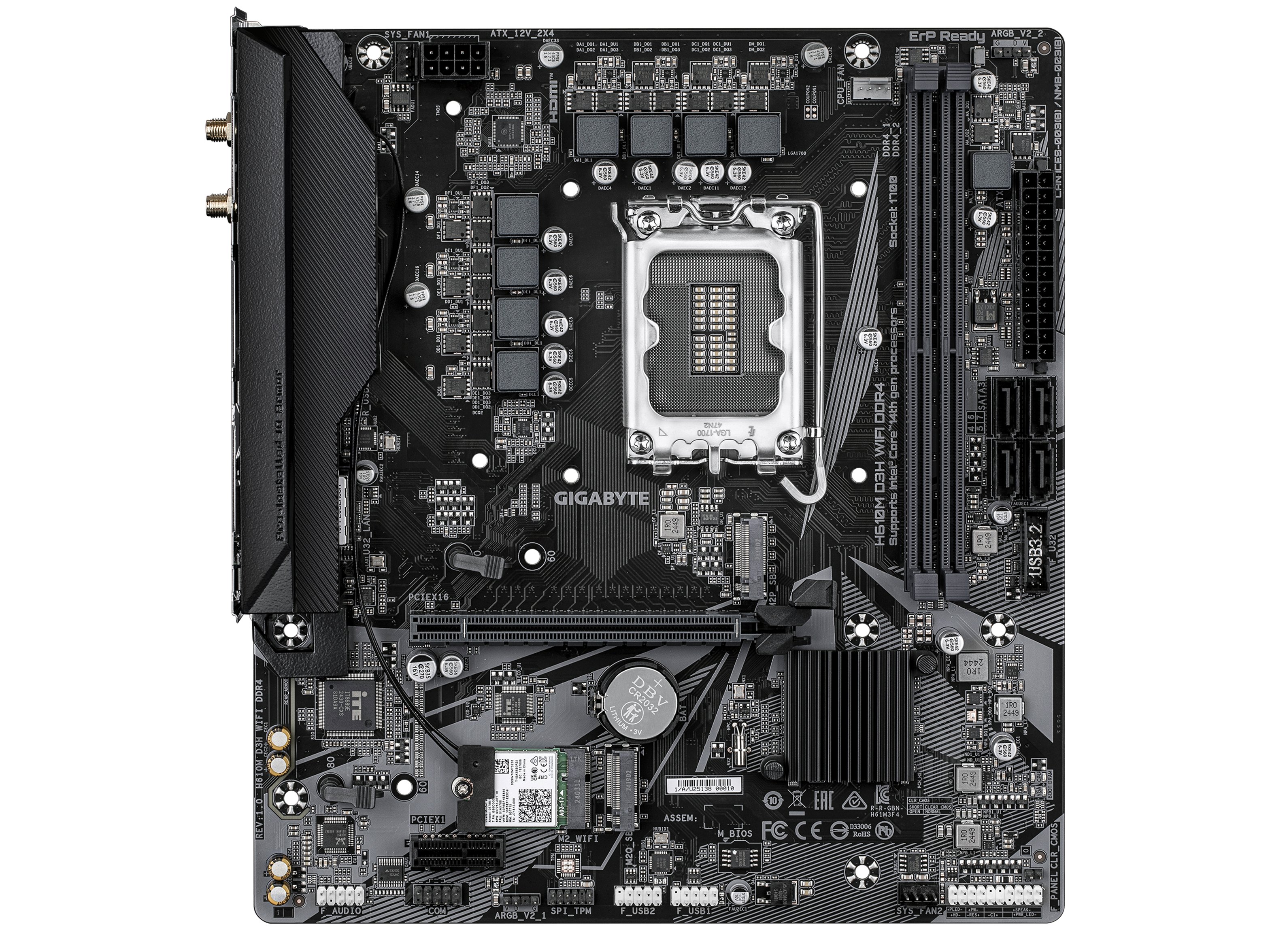GIGABYTE H610M D3H Wi-Fi 5 DDR4 mATX Motherboard