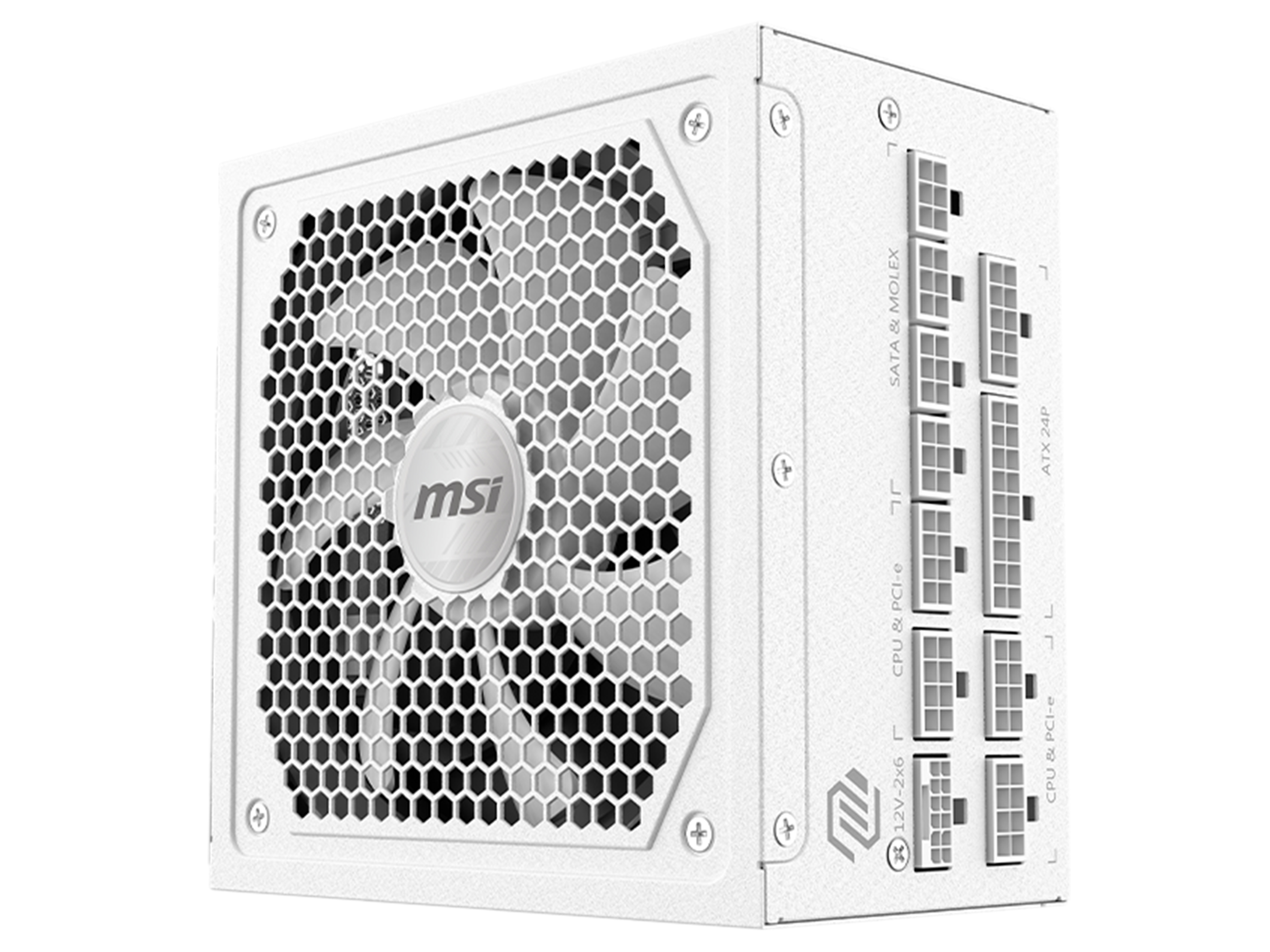 MSI MAG A1000GL 80+ Gold Fully Modular ATX 3.1 Power Supply - White