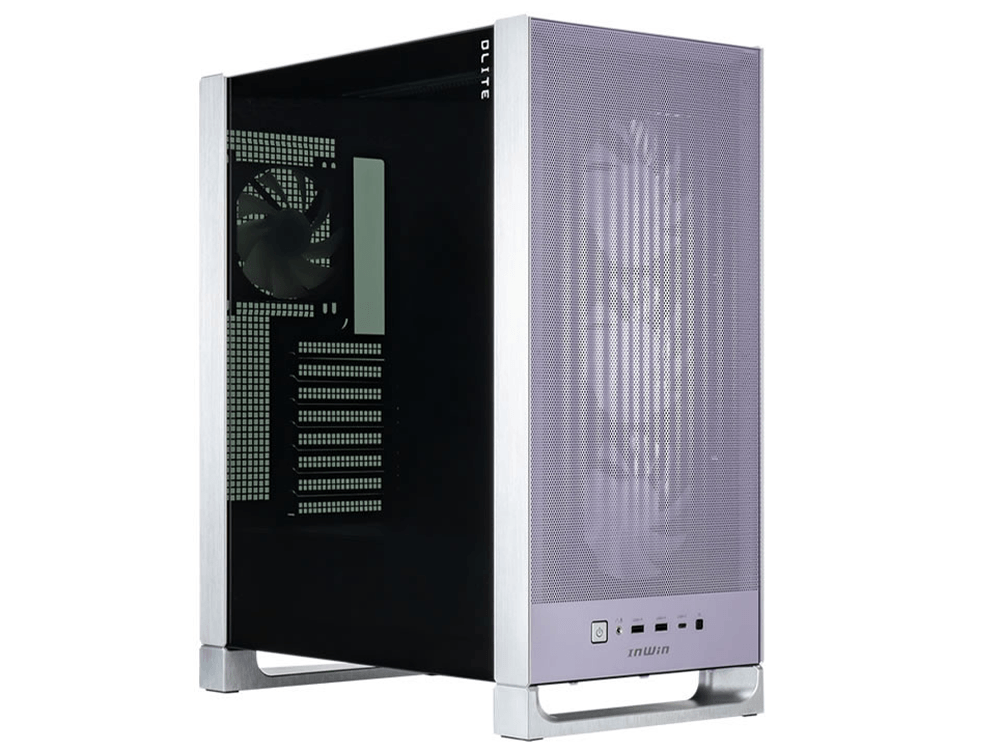In Win DLITE Mid-Tower ATX Case - Lilac Silver