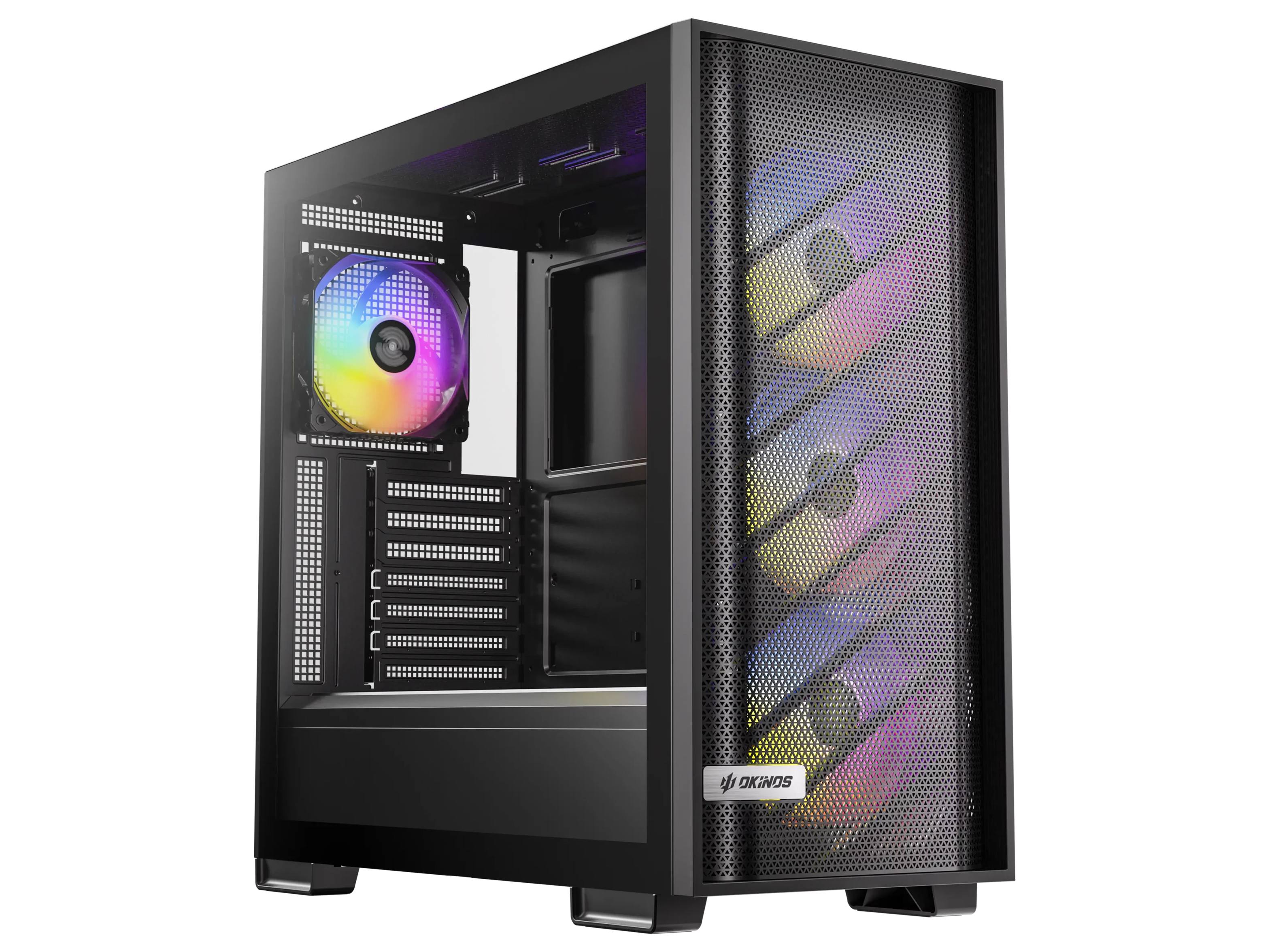 Okinos 612 Tempered Glass Side Panel ARGB Mid-Tower ATX Case
