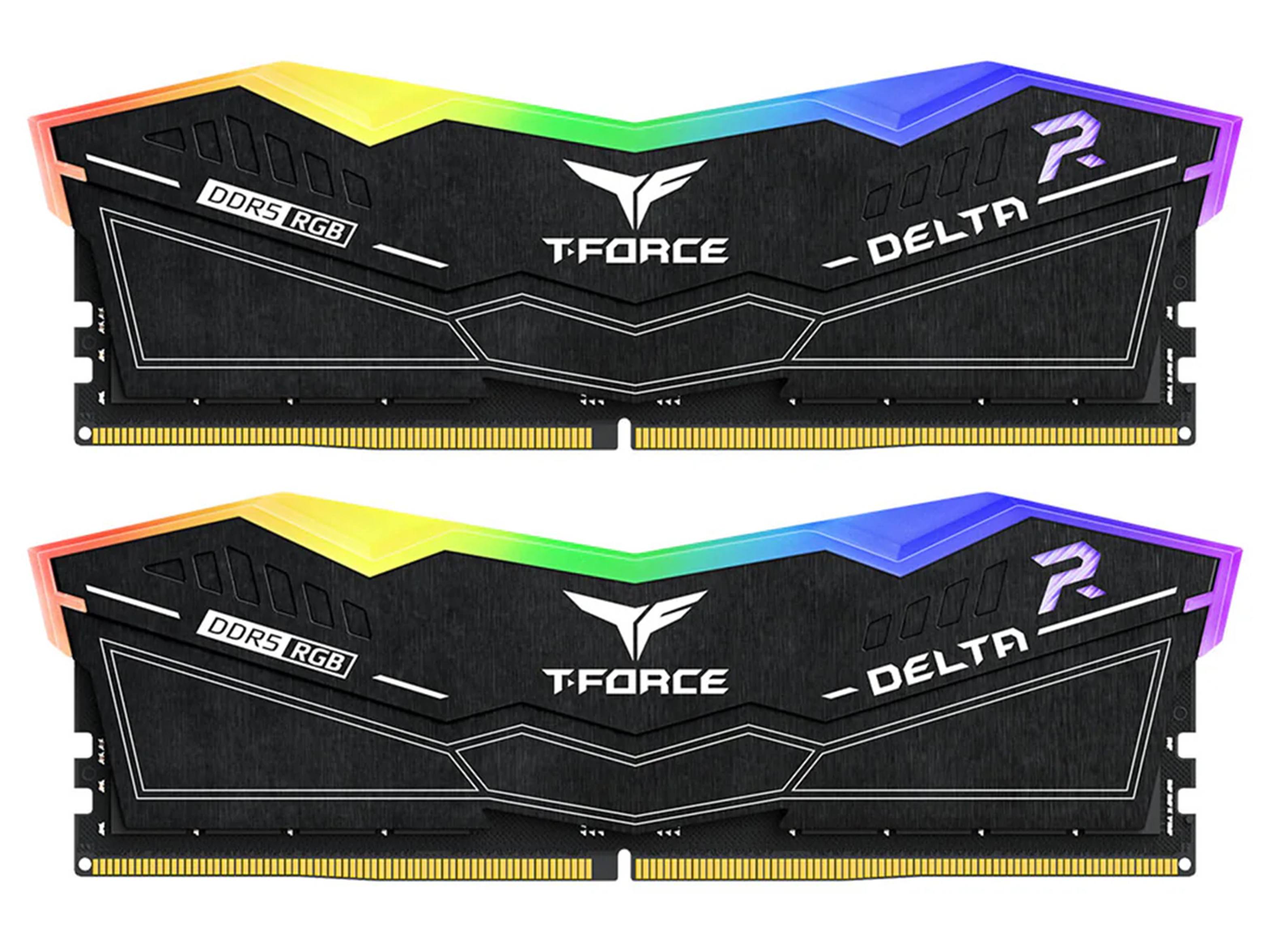 Team Group T-Force Delta 16GB (2 x 8GB) DDR5 RGB 5200MHz CL40 Desktop RAM - Black (Not Compatible with Intel Core Ultra)