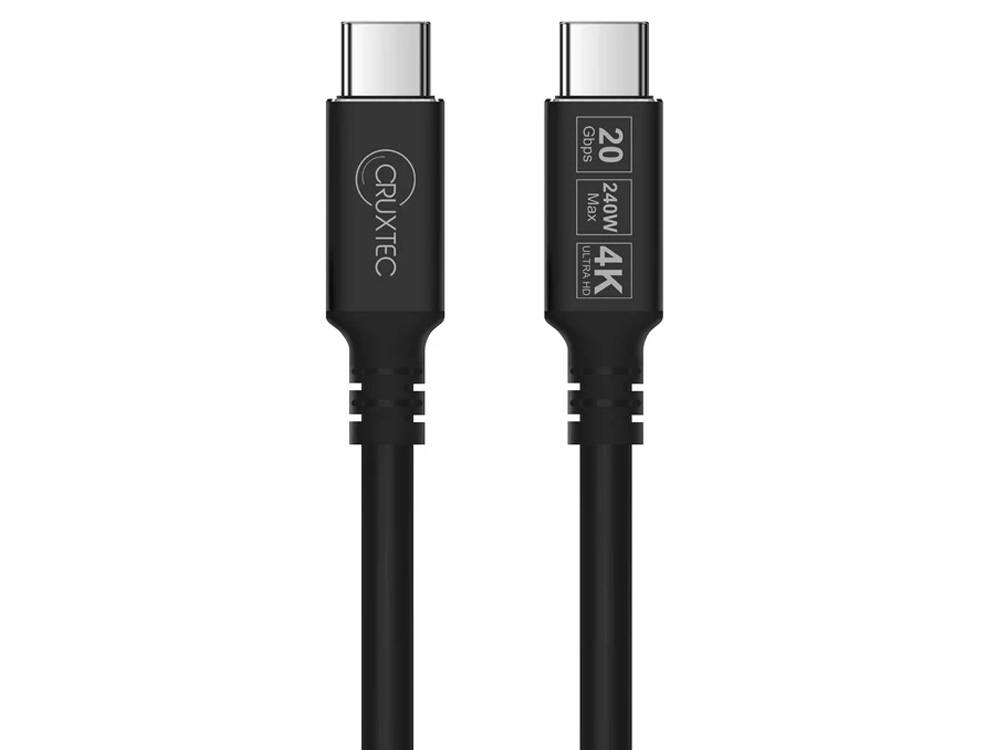 Cruxtec 3m 240W 20Gbps 4K@60Hz USB-C Full Feature Cable
