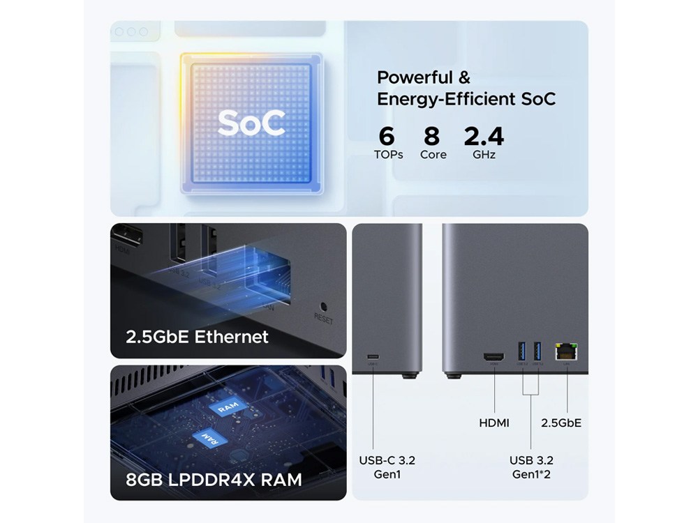 Ugreen NASync DH4300 Plus 8 Cores CPU 8GB RAM 4-Bay NAS [DH4300Plus]