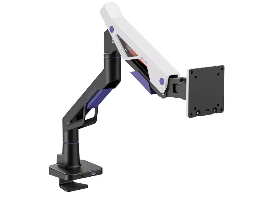 Brateck Atlas Neo LDT95-C012UC 24-57" 30kg Gas Spring Single Monitor Arm w/ USB-C