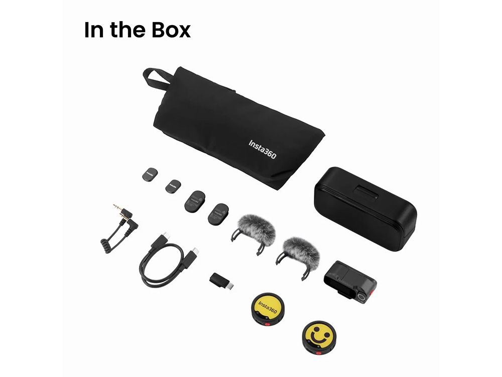 Insta360 Mic Pro (2 TX + 1 RX) 32-Bit Float E-Ink Wireless Microphone System