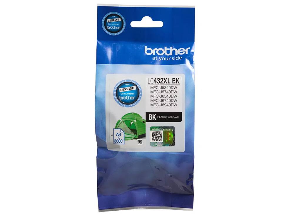 Brother LC432XLBK Genuine High Yield Ink Cartridge - Black
