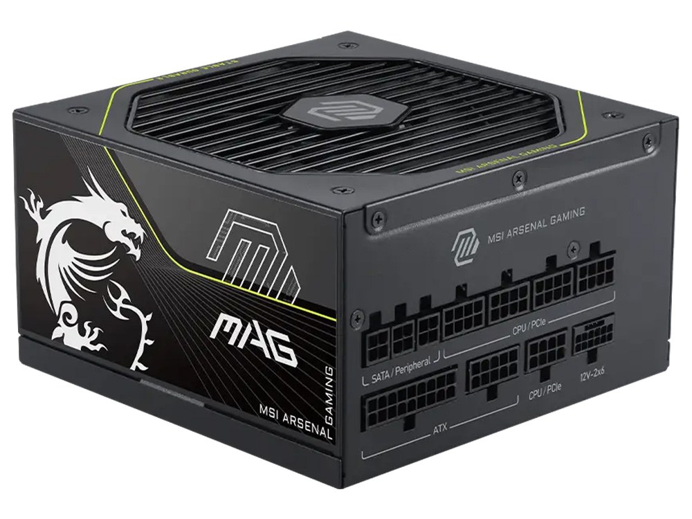 MSI MAG A1200PLS PCIE5 1200W 80+ Platinum Fully Modular ATX 3.1 Power Supply