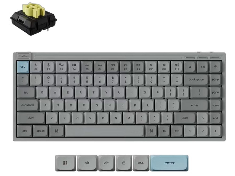 Keychron J9 QMK Low-Profile Wireless RGB Hot-Swap Banana Switch Mechanical Keyboard