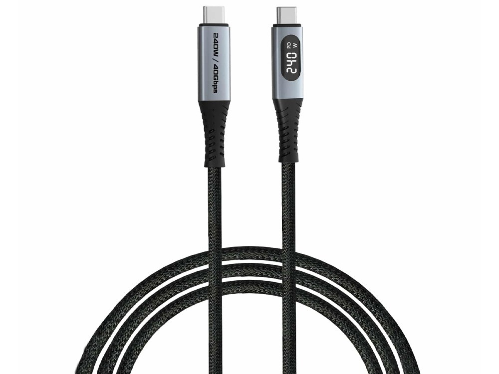 Verbatim Sync & Charge 120cm USB-C to USB-C 240W 40Gbps LED Display Cable