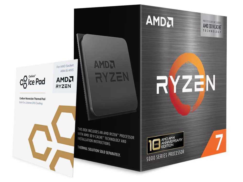 AMD Ryzen 7 5800X3D 10th Anniversary Edition 8 Cores 16 Threads 3.4GHz AM4 Desktop CPU