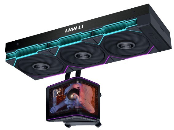 Lian Li HydroShift II OLED Curved 360TL 360mm AIO Liquid CPU Cooler - Black