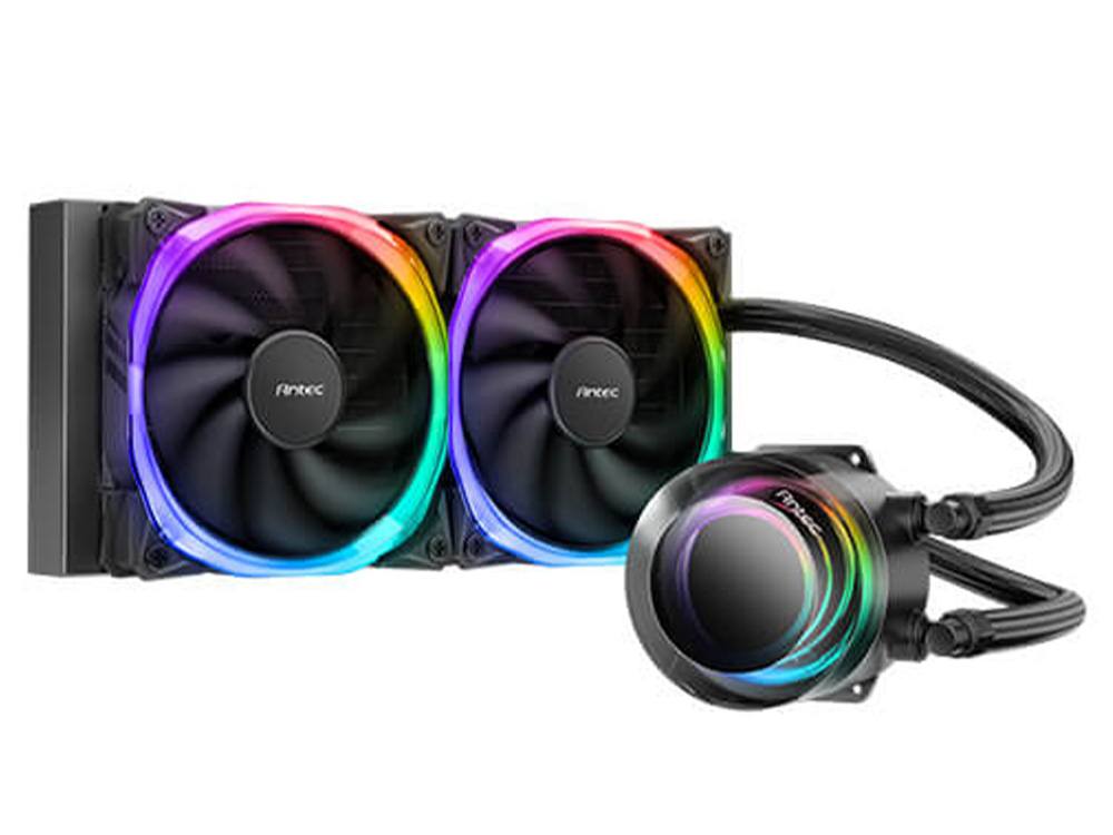 Antec Vortex 240 ARGB 240mm Dual PWM Fan AIO Liquid CPU Cooler