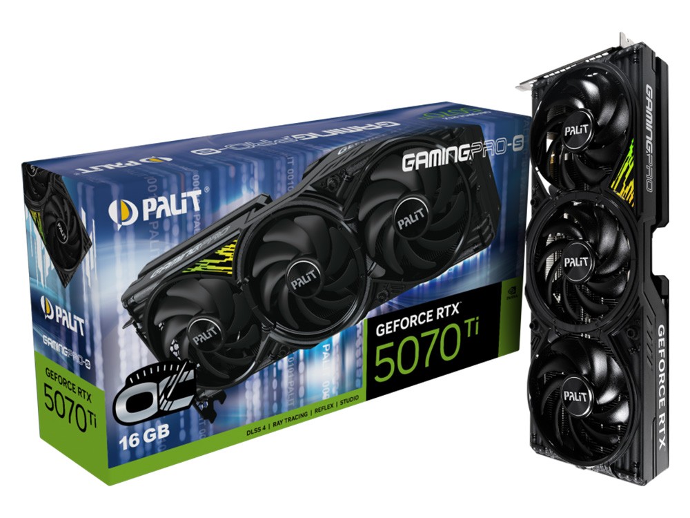 Palit GeForce RTX 5070 Ti GamingPro-S OC 16GB GDDR7 Graphics Card