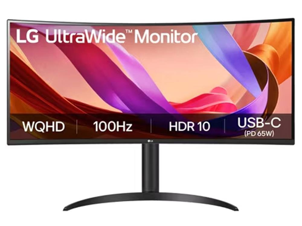 LG UltraWide 34BQ65VA-B 34" WQHD Curved VA 100Hz USB-C Monitor
