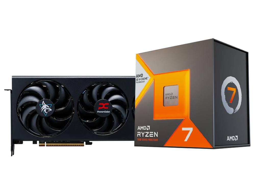 AMD Ryzen 7 7800X3D + PowerColor RX 9070 GRE Bundle