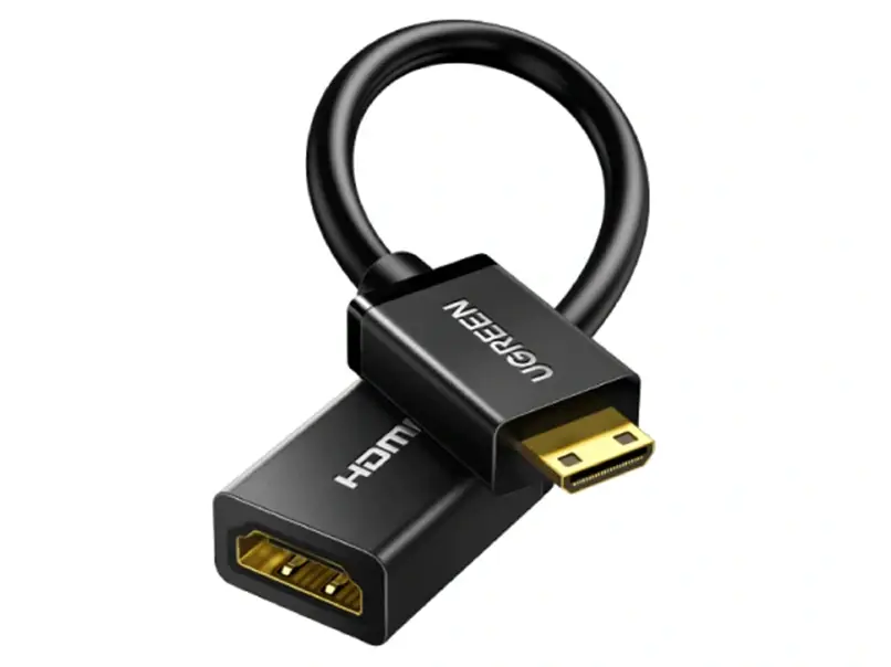UGREEN 22cm Mini HDMI Male to HDMI Female 4K 60Hz Adapter Cable