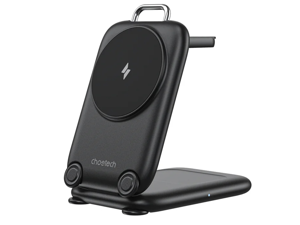 Choetech MagLeap T816-F 15W Qi2 3-in-1 Foldable Magnetic Wireless Charger - Black