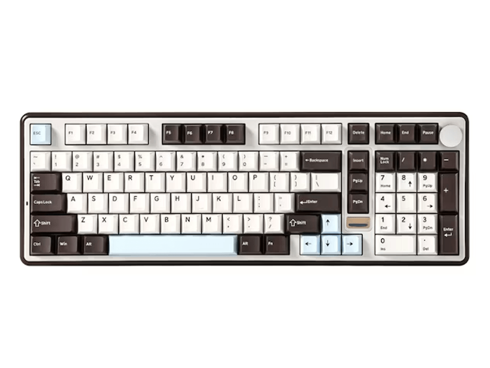 YUNZII B98 PRO QMK Hot-Swap Wireless Mechanical Keyboard Candy Linear Switch - Coffee Brown