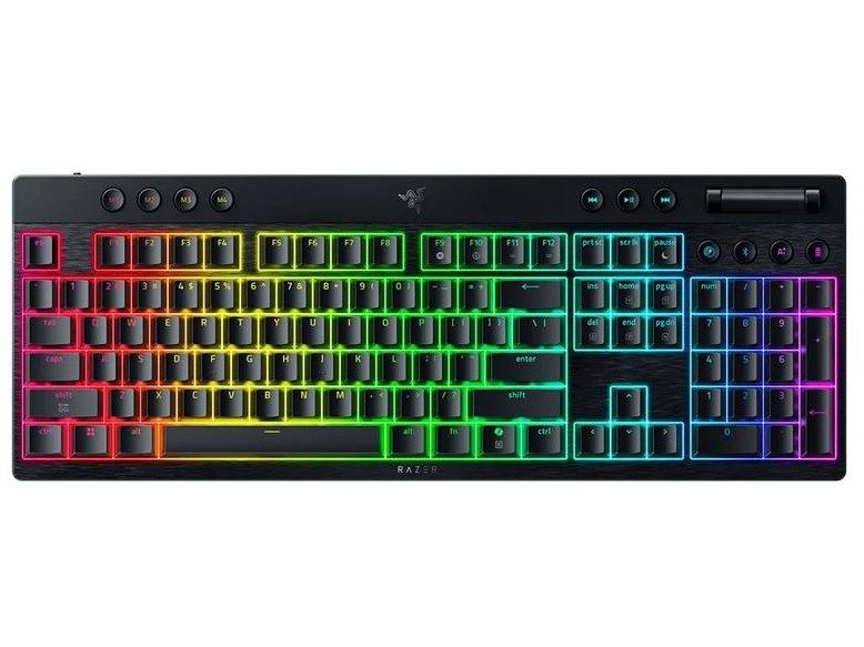 Razer BlackWidow V4 Low-Profile HyperSpeed Wireless Yellow Switch Mechanical Gaming Keyboard