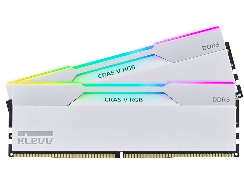 Klevv CRAS V RGB 32GB (2 x 16GB) DDR5 6000MHz CL30 Desktop Memory - White